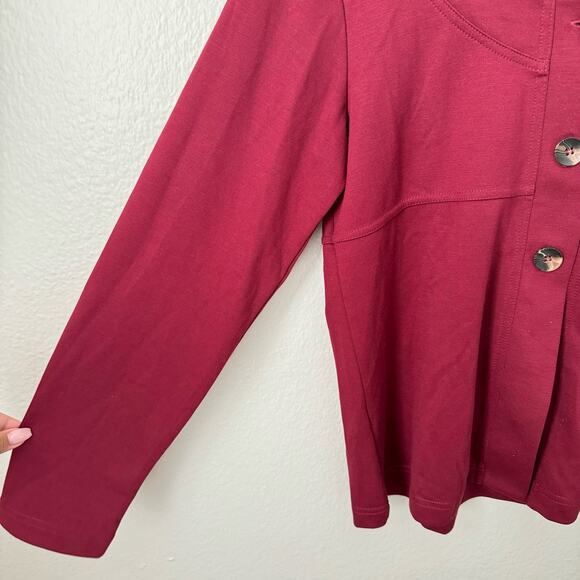Vintage North Style Women Red Cardigan Sweater Button Top Longsleeve Size Small - Picture 5 of 8